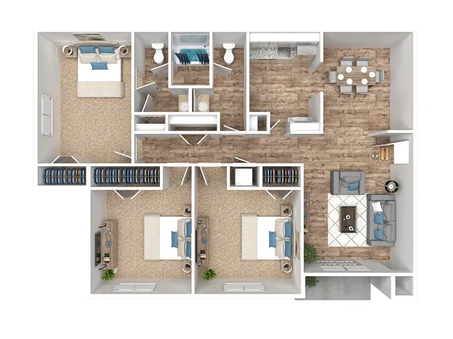 Collective 3 Bedroom Floorplan