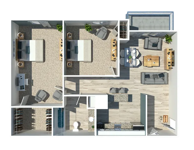 2 Bedroom 1 Bathroom
