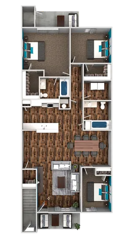 3 Bedroom 2 Bath Floorplan