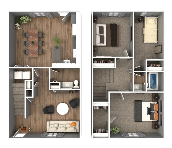 3 Bedroom 1.5 Bathroom Floorplan