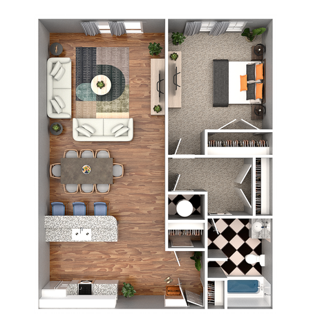 1 Bedroom 1 Bathroom