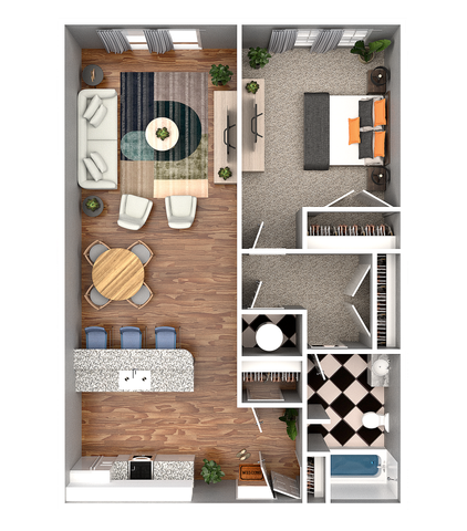 1 Bedroom 1 Bathroom