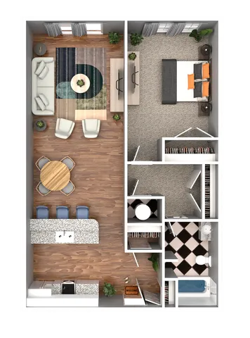 1 Bedroom 1 Bathroom
