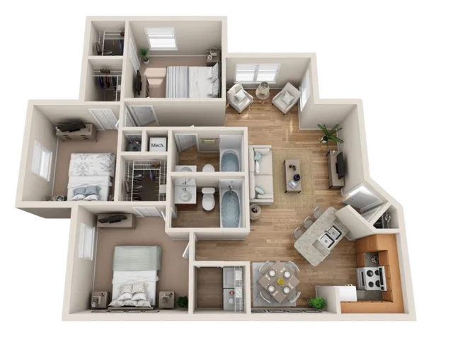 3 bedroom 2 bathroom