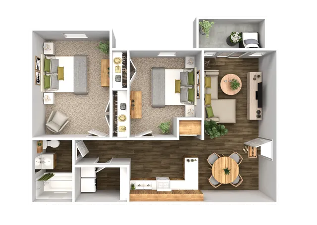 Hallmark at The Park - Two Bedroom Floorplan