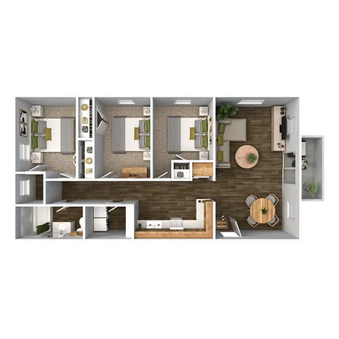 Hallmark at The Park - Three-Bedroom Floorplan