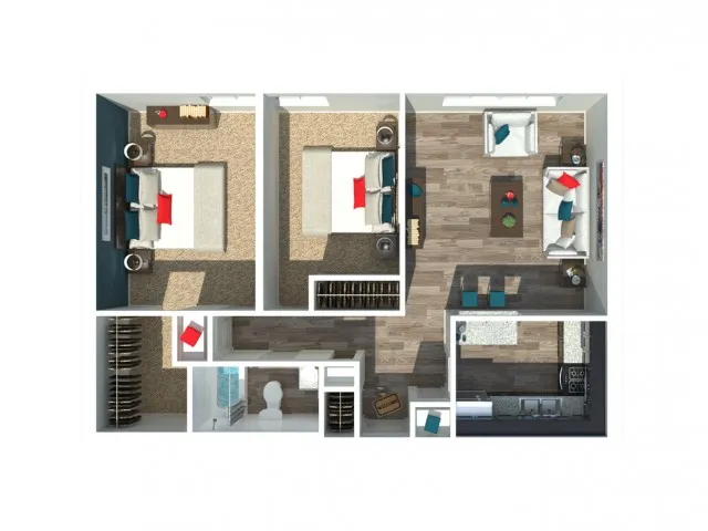 Two Bedroom One Bathroom