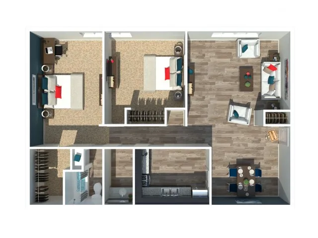 Two Bedroom One Bathroom
