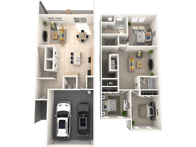3 bedroom, 2.5 bathrooms