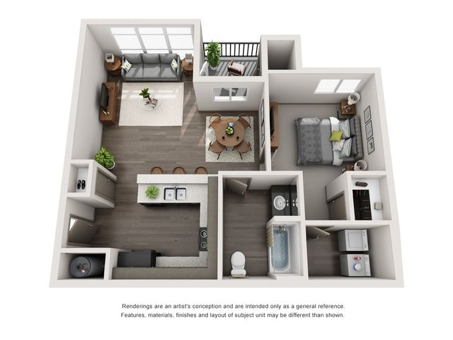 One Bedroom Floorplan