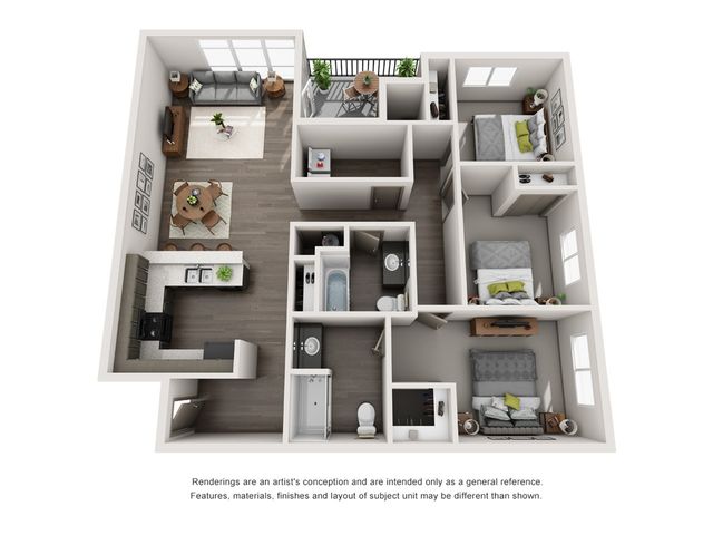 Three Bedroom Floorplan