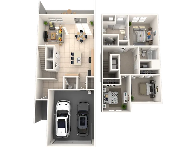 3 bedroom, 2.5 bathrooms