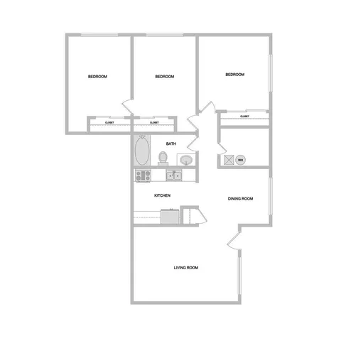 3 Bedroom 1 Bath