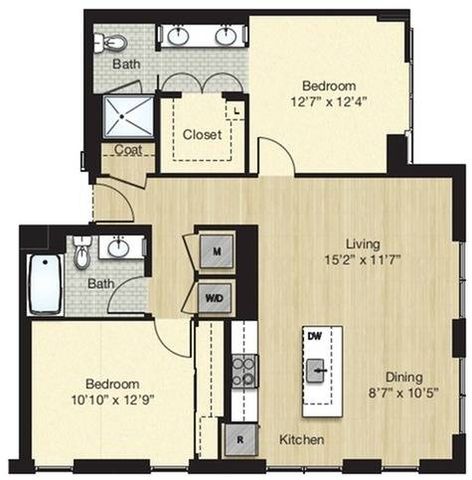 Tier 35 - Small 2 Bed 2 Bath