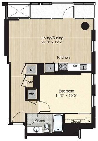 Tier 29.2 - Small 1 Bed 1 Bath with Vaulted Balcony