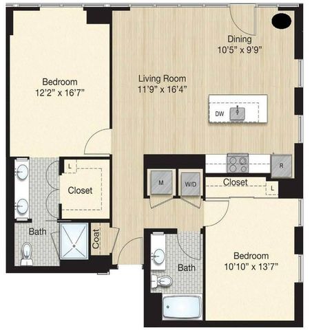 Tier 51.0 - 2 Bed 2 Bath with Balcony
