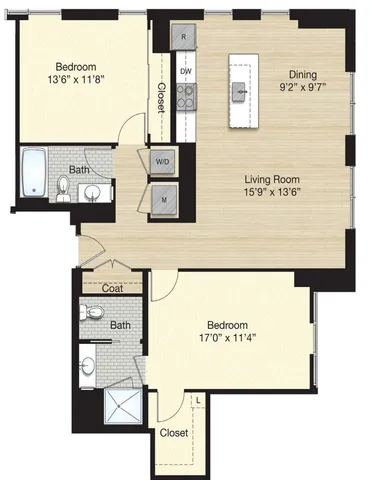 Tier 81.3 - 2 Bed 2 Bath