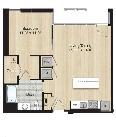 Tier 85.1 - 1 Bed/1 Bath