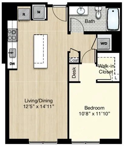 Tier 33.0 - 1 Bed/1 Bath