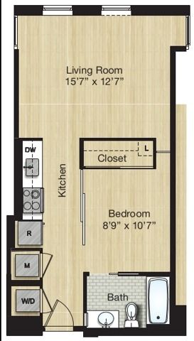 Tier 21.0 - 1 Bed 1 Bath