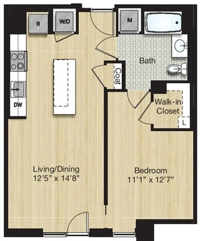 1 Bed 1 Bath-Small