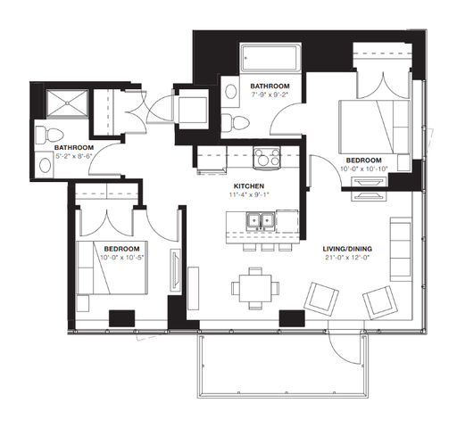 2B-2 Bed