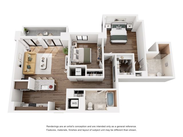2 Bed/2 Bath w/ Balcony