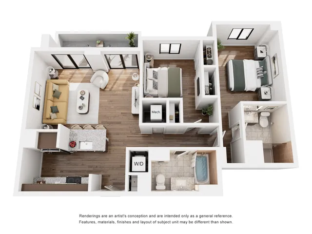 2 Bed/2 Bath w/ Balcony