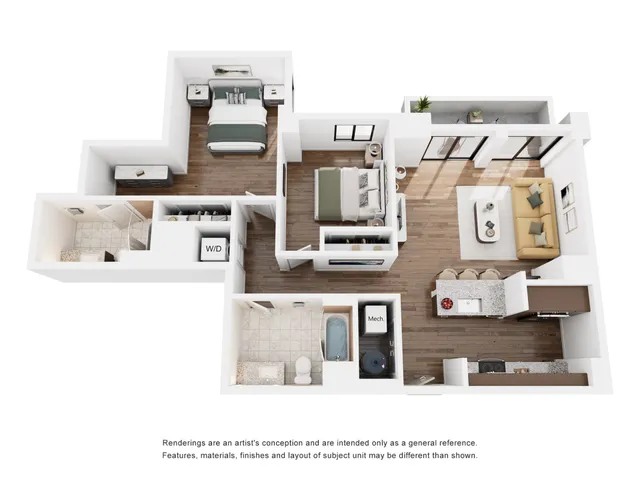 2 Bed/2 Bath w/ Balcony