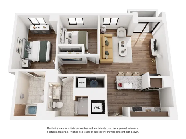2 Bed/2 Bath w/ Balcony