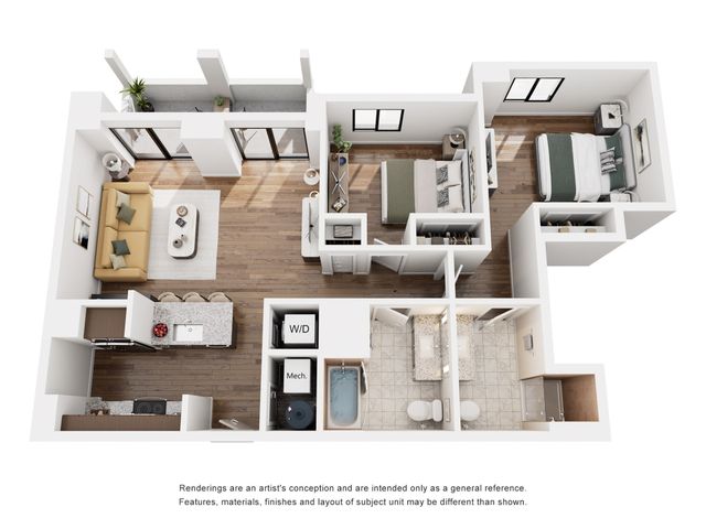 2 Bed/2 Bath w/ Balcony