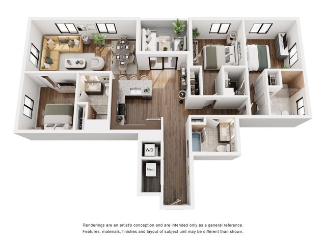 3 Bed/3 Bath w/ Balcony