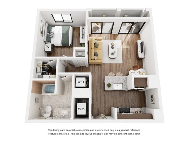 1 Bed/1Bath w/ Balcony