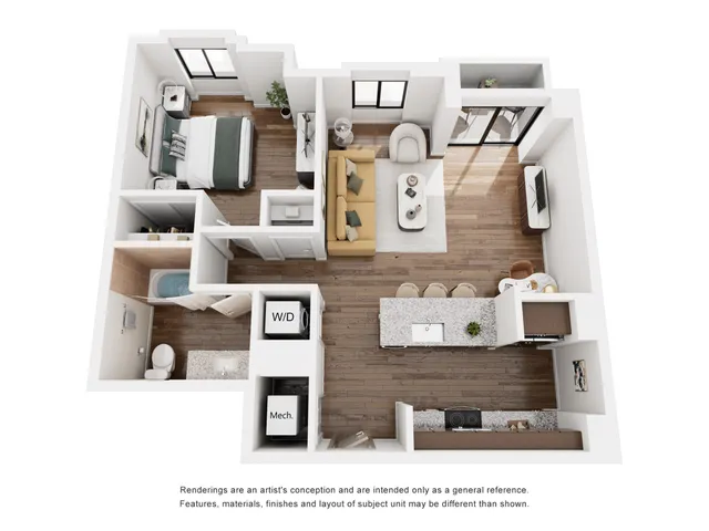 1 Bed/1Bath w/ Balcony