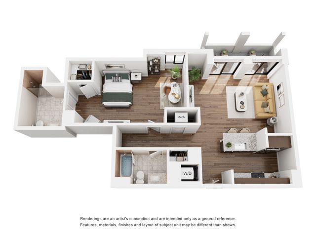 1 Bed/1 Bath w/ Balcony
