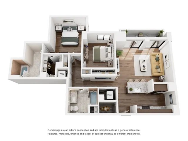 2 Bed/2 Bath w/ Balcony