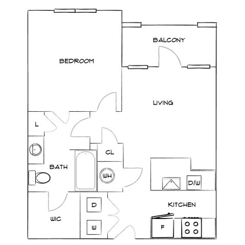 Botanic at Ingleside - One-Bedroom Floorplan
