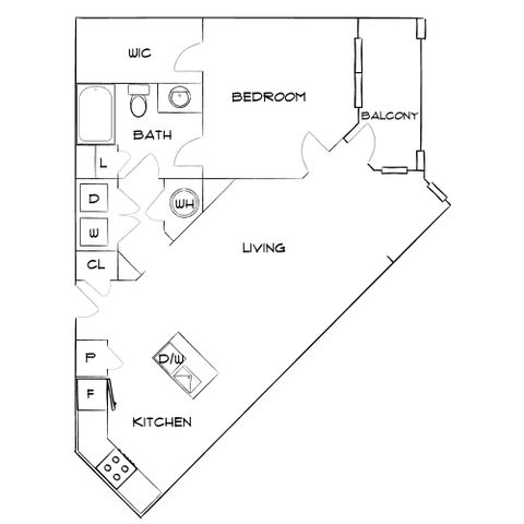Botanic at Ingleside - One-Bedroom Floorplan