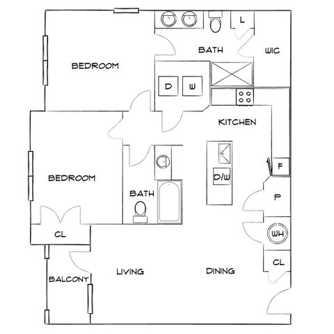 Botanic at Ingleside - Two-Bedroom Floorplan