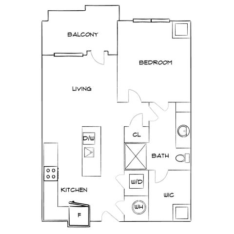 Emerson at Montford Park - One Bedroom Floorplan