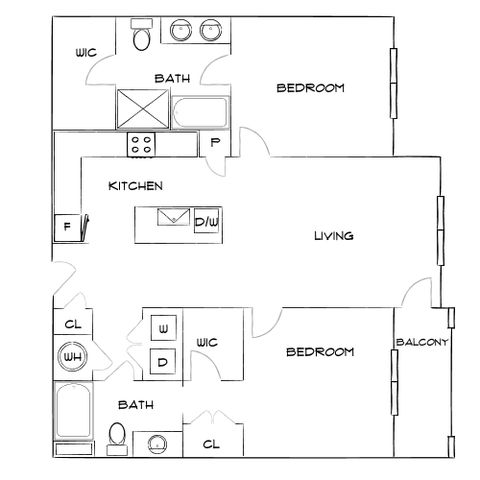 Botanic at Ingleside - Two-Bedroom Floorplan