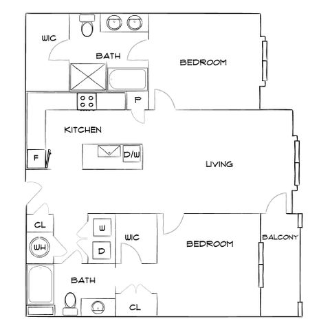 Botanic at Ingleside - Two-Bedroom Floorplan