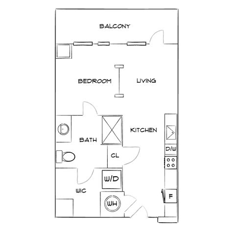 Emerson at Montford Park - One Bedroom Floorplan