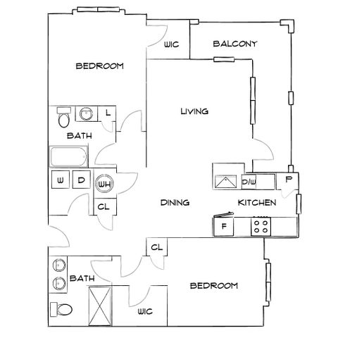 Botanic at Ingleside - Two-Bedroom Floorplan