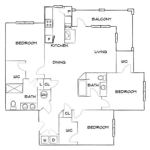 Botanic at Ingleside - Three-Bedroom Floorplan