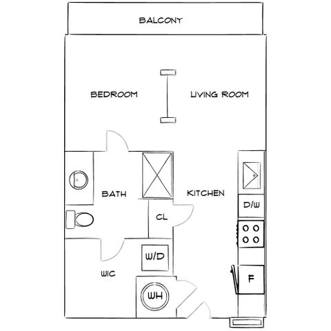Emerson at Montford Park - One-Bedroom Floorplan