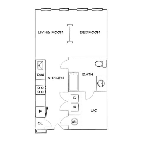 Emerson at Montford Park - Studio Floorplan