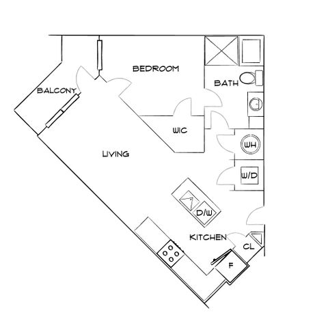Emerson at Montford Park - One-Bedroom Floorplan