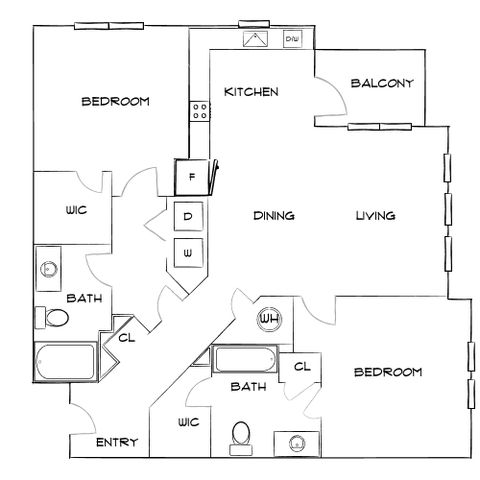 The Anson - Two-Bedroom Floorplan