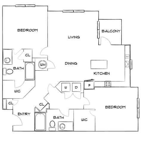 The Anson - Two-Bedroom Floorplan